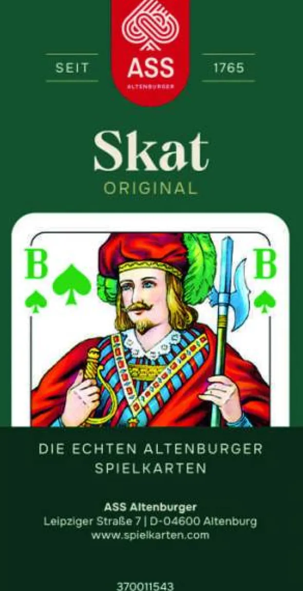 Skat, Turnierbild, 4 Farben-Blatt in Faltschachtel