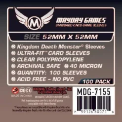 Standard Kingdom Death Monster Sleeves (100pcs) 52mm x 52mm - 7155