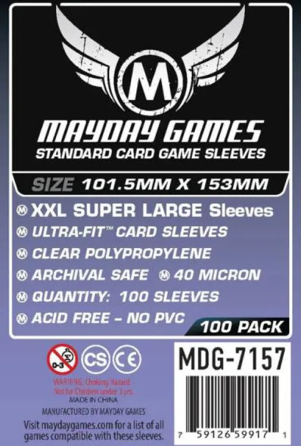 Standard XXL Super Large Sleeves (100pcs) 101,5mm x 153mm - 7157
