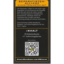 Star Wars: Legion - Separatisten-Allianz Einheitenkarten-Set (Erw.)