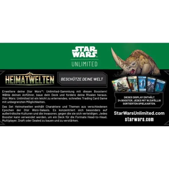 Star Wars: Unlimited - Heimatwelten (Booster-Display)