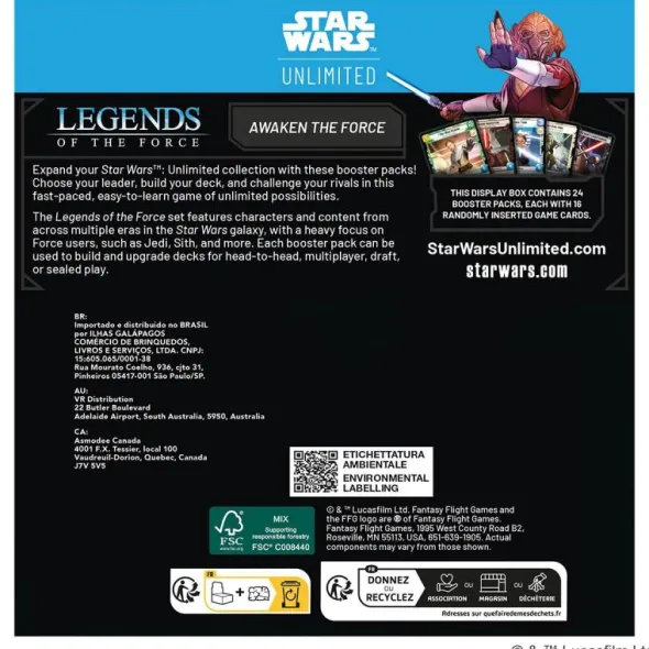 Star Wars: Unlimited - Legends of the Force (Booster-Display)