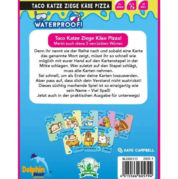 Taco Katze Ziege Käse Pizza Waterproof