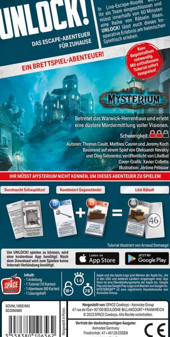 Unlock! Game Adventures: Mysterium (Einzelszenario)