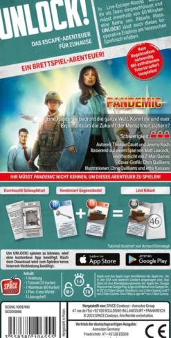 Unlock! Game Adventures: Pandemic (Einzelszenario)